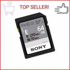 Sony E series SDXC UHS-II Card 64GB, V30, CL10, U3, Max R270MB/S, W70MB/S SF-E6