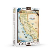 Xplorer Maps PZMCB CA California State Map Jigsaw Puzzle - 1000 Pieces