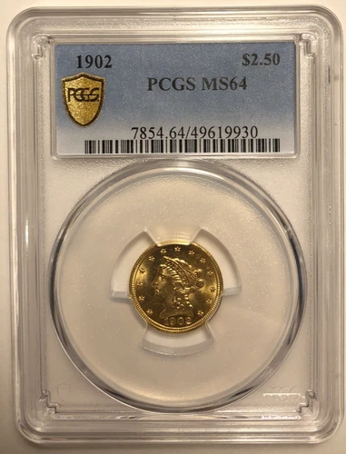 $2.50 1902 Liberty Head Gold Quarter Eagle PCGS MS64 Philadelphia * AvenueCoin
