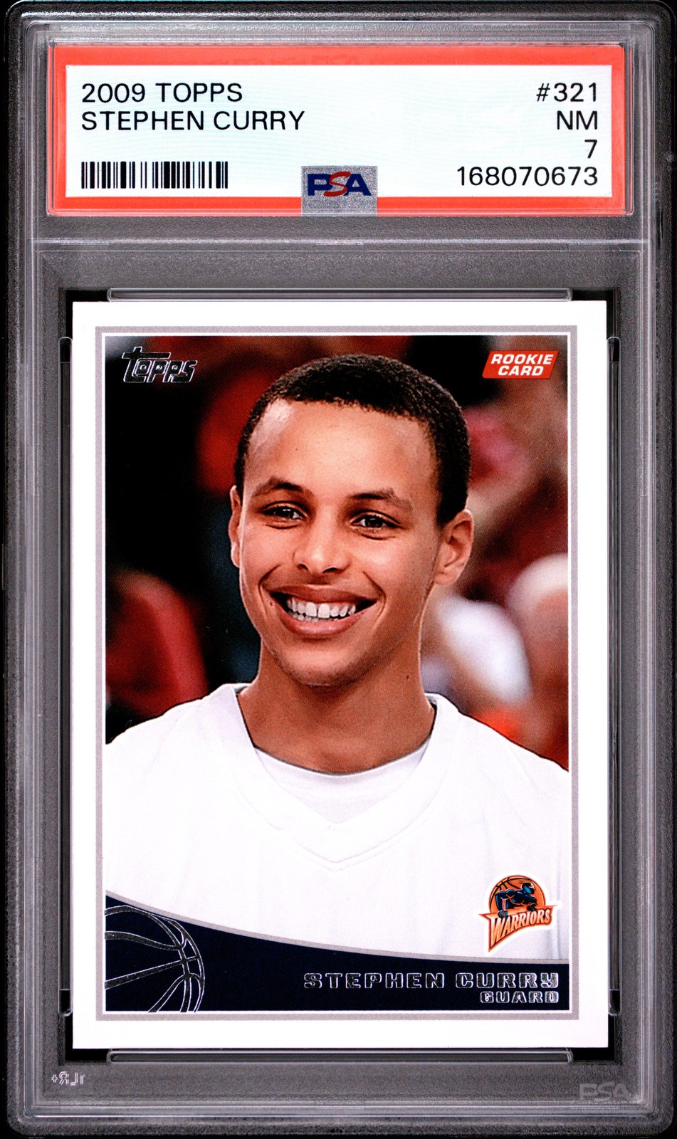 2009 TOPPS #321 STEPHEN CURRY ROOKIE RC PSA 7 view 1
