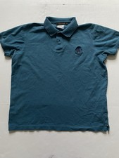 ROBERTO CAVALLI Polo Shirt Mens XL Blue Slim Fit Embroidered Pipe Trim