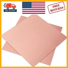 2-Pack of Pure Copper Sheets, 6" x 6", 18 Gauge - Ideal for DIY Jewelry