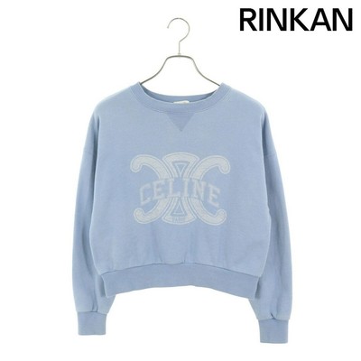Celine by Edith Sliman 2Y777670Q Short Length Front Logo Sweatshirt Women XS 68
