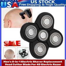 5-in-1 Replacement Electric Shaver Head Cutter 4D Razor Blade for Men Hair Beard