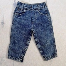 Vintage Little Levi's Baby Jeans 18 Months USA Made Snap Leg Denim Pants