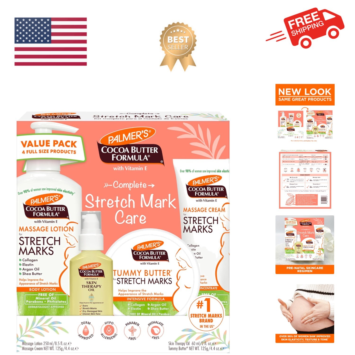 Cocoa Butter Formula Pregnancy Skin Care Kit for Stretch Mar