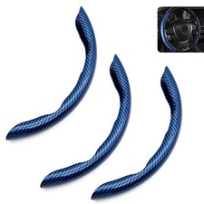 3 PCS Car Steering Wheel Covers, Carbon Fiber Anti-Slip Steering Wheel Protec...