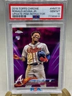 2018 TOPPS CHROME UPDATE PINK REFRACTOR RONALD ACUNA JR. RC PSA 10 Atlanta Brave