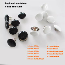 6mm/8mm Double Cap Rivets Black White Stud Rapid Rivets Leather Repair Tool