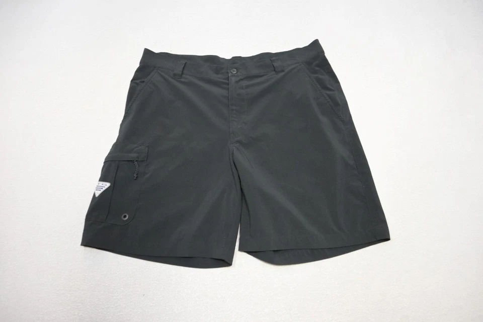 Pantalones Cortos de Carga Columbia PFG Omni-Shield Negros Pesca Senderismo Camping Para Hombres Talla 36 Foto 2 de 4