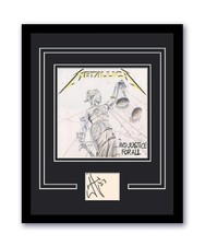 Metallica James Hetfield Autographed 11x14 Framed Photo And Justice For All ACOA