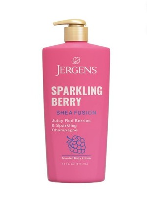 Jergens Shea Fusion Sparkling Berry Scented Body Lotion, Moisturizer for DrySkin