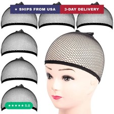 6PCS Wig Cap, 6PCS Black Mesh Wig Cap Net, Closed End Hair Mesh Net, Liner Weavi