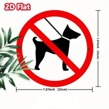Round No Dogs Allowed Theme Suitable Tin Metal Signs Home D cor 8x8