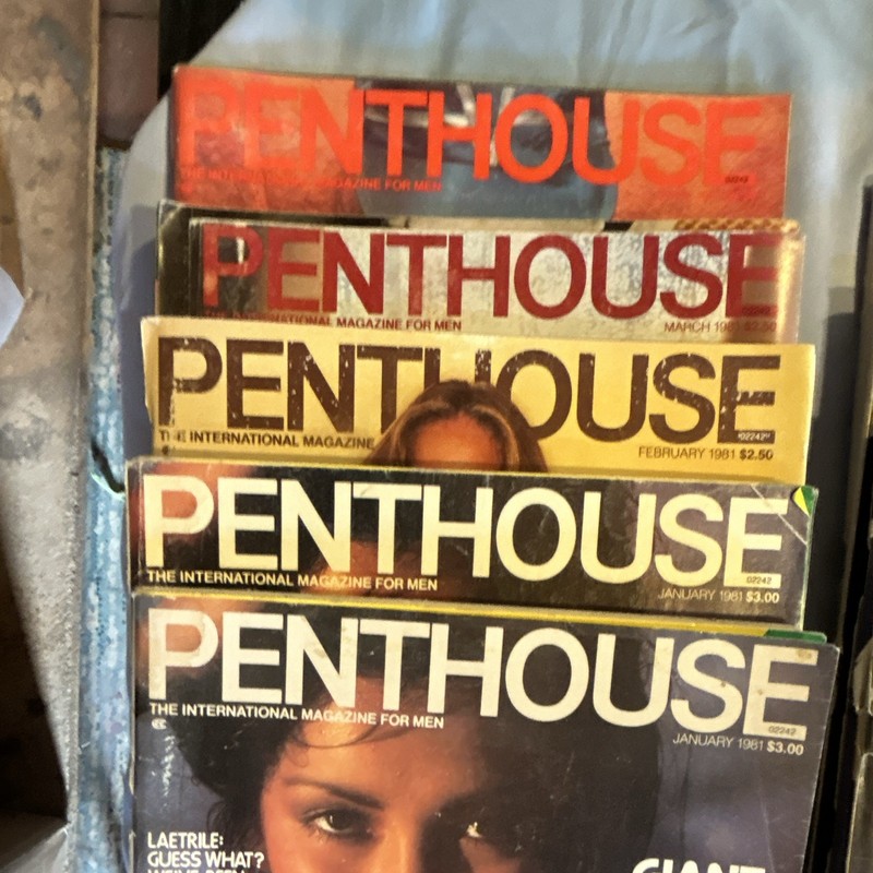 Penthouse 1981 Magazine Lot Jan-Mar, June-July English Men's 5 Issues