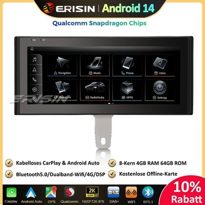 10.25'' 8-Kern Android 14 Autoradio GPS Für Audi Q3 DAB+ CarPlay Wifi Navi Canbus
