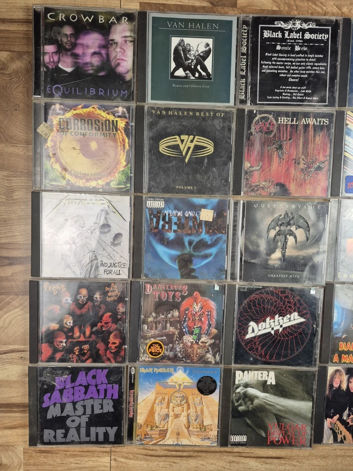 Lot of 25 Hard Rock Heavy Metal CDs Iron Mdn Metallica Black Sabbath Ozzy Dokkn - Image 2 of 4