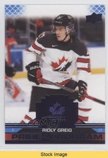2022 Team Canada Juniors Pride of the Program Blue Ridly Greig #76 READ 0zv8