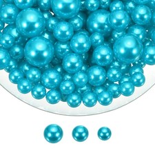 200 Pcs Pearl Bead for Vase Filler, 20/14/10mm Floating Beads Lake Blue 