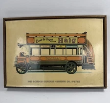 VTG 1920 London General Omnibus Company S-Type Bus  Print Wood Frame *Read*
