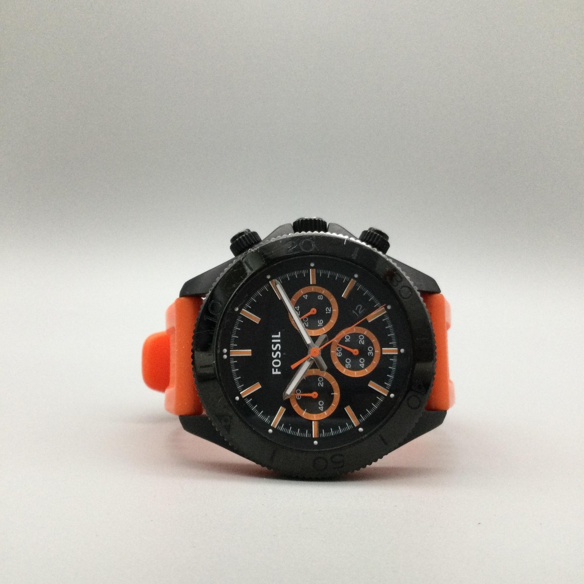 Fossil CH2873 Mens Watch 46mm Black Orange Chronograph 10ATM  display picture 3