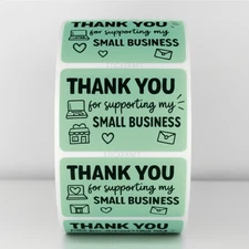 Thank You Stickers for Small Business Packaging – Purple Labels 2x1 sticker