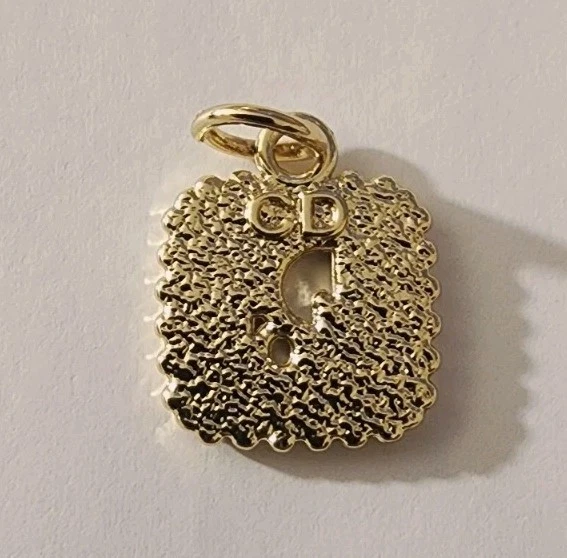 1Pcs Rare Dior Vintage Buttons and Zipper Pulls Metal  15mm  - Image 2 of 2