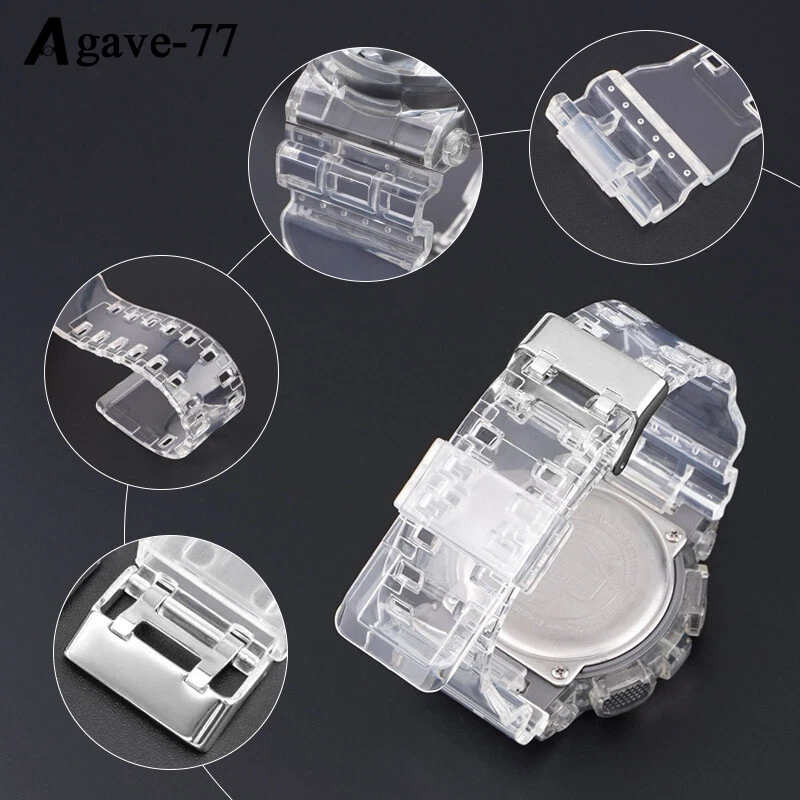 Correa de reloj transparente impermeable + funda para Casio G-Shock GA-100/GA-110 Foto 4 de 4