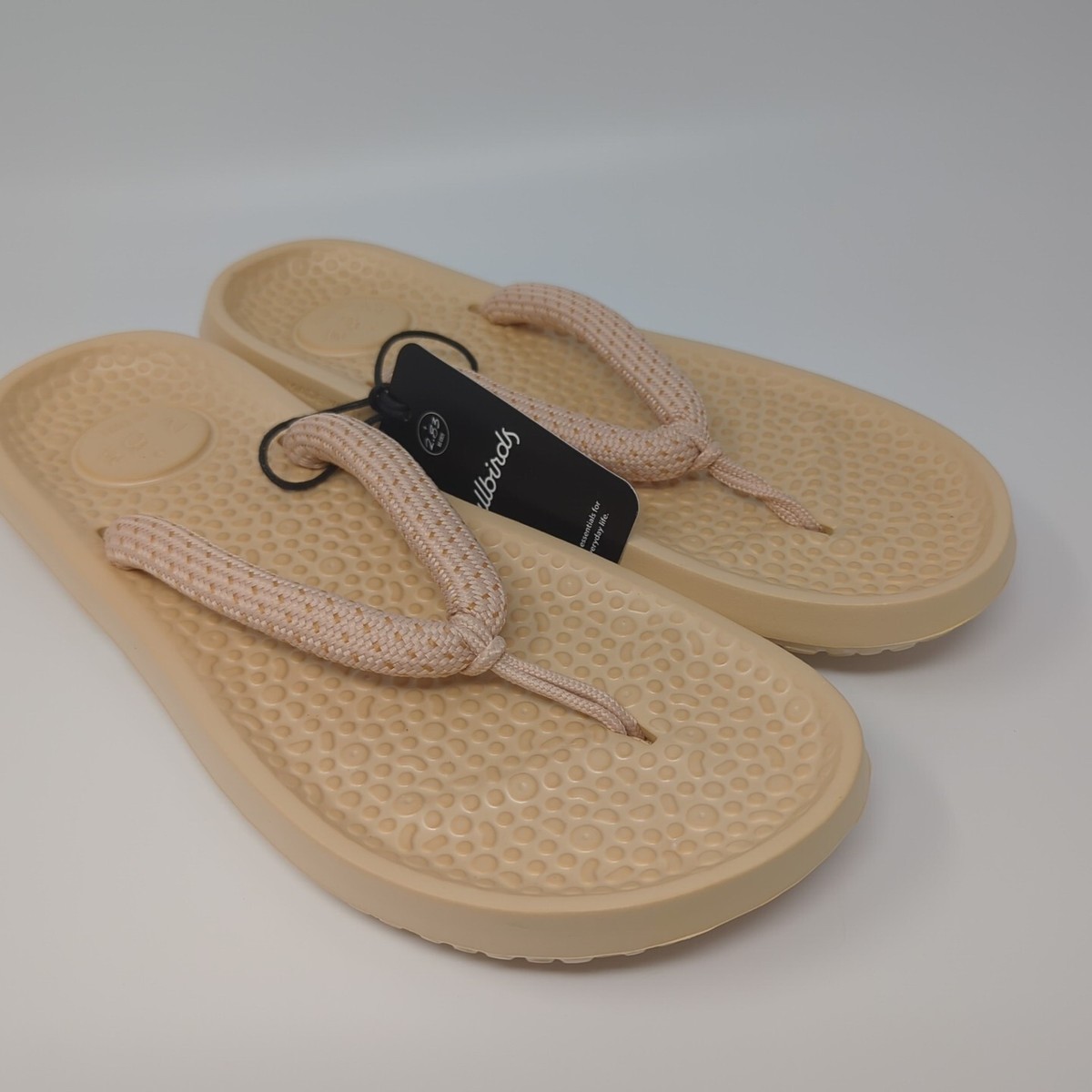 All Birds Sugar Zeffer Flip Flop Sandals Unisex Mens 10 Womens 12 Lux Beige
