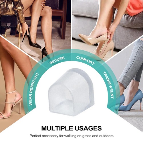 1 Pair Clear High Heel Protectors Stopper Protect Heels Cover Shoes - Picture 11 of 15