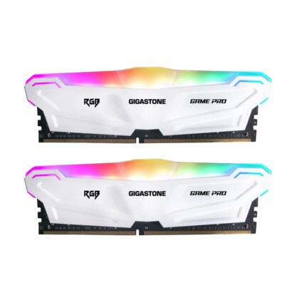 DDR4 RAM】Gigastone White RGB Game PRO Desktop RAM 32GB (2x16GB