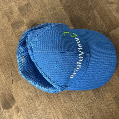 BrightView WearGuard Blue Fitted Hat Adult Size OSFA Stretch Hat Baseball Cap - Picture 6 of 11