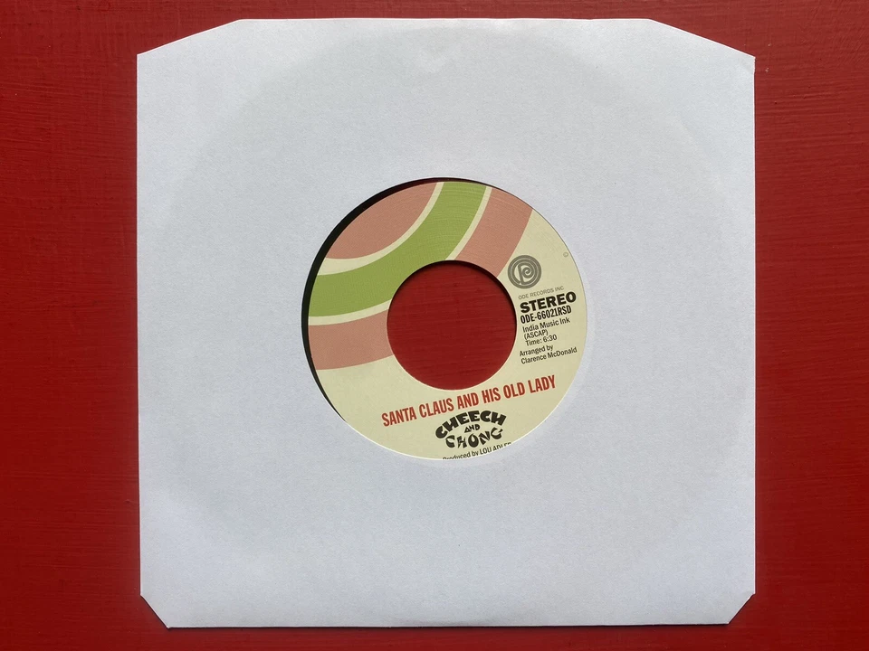 Cheech And Chong - Santa Claus & His Old Lady 2022 RSD 7” 45 Red & Green Vinyl - Image 4 of 4
