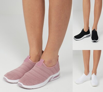 Womens Men Trainers Sneakers Slip On Comfy Running Walking Gym Sports Pumps Shoe