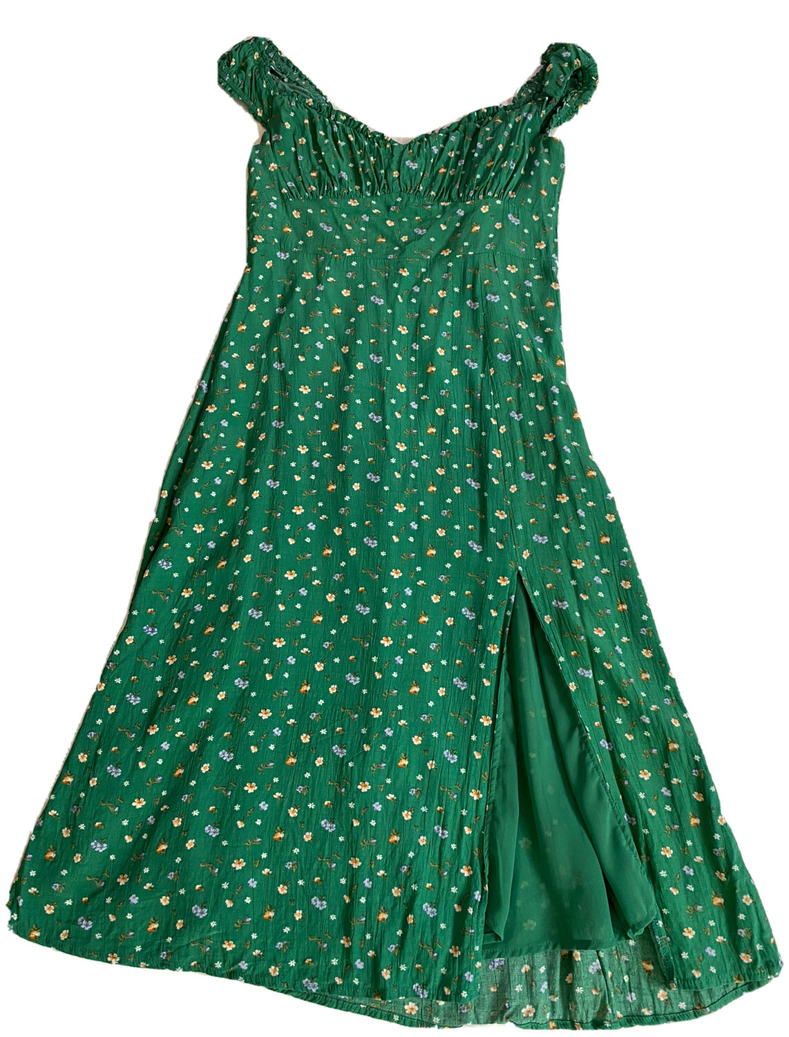 Astr The Label Keepsake floral green dress Medium