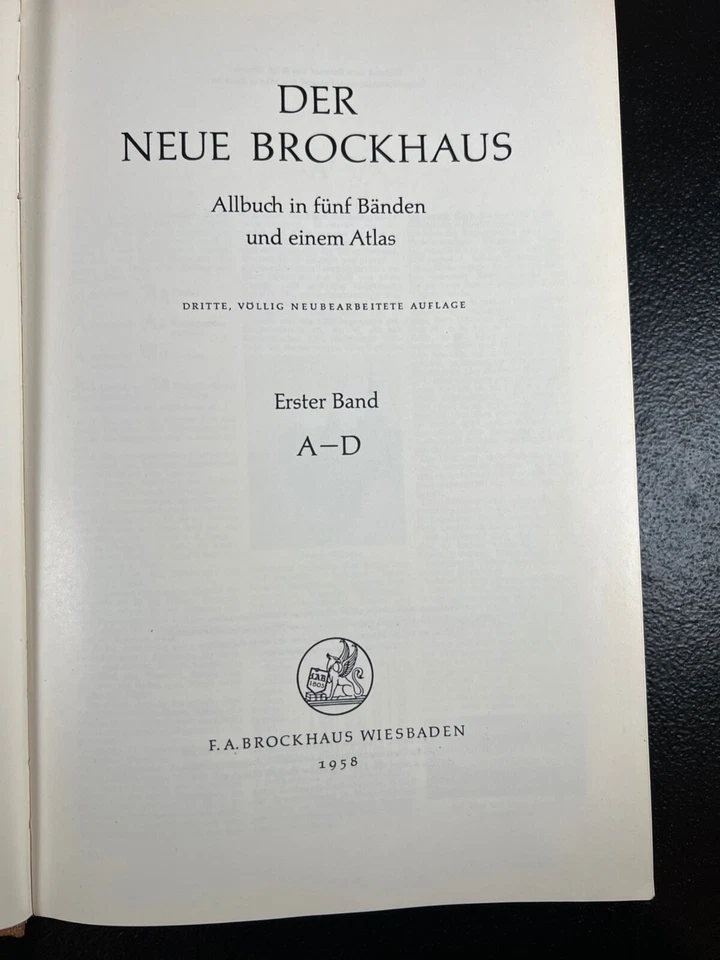 Der Neue Brockhaus, 3rd edition, 5 volumes by Erich Gruner (1958-1960 HC) - Image 3 of 4