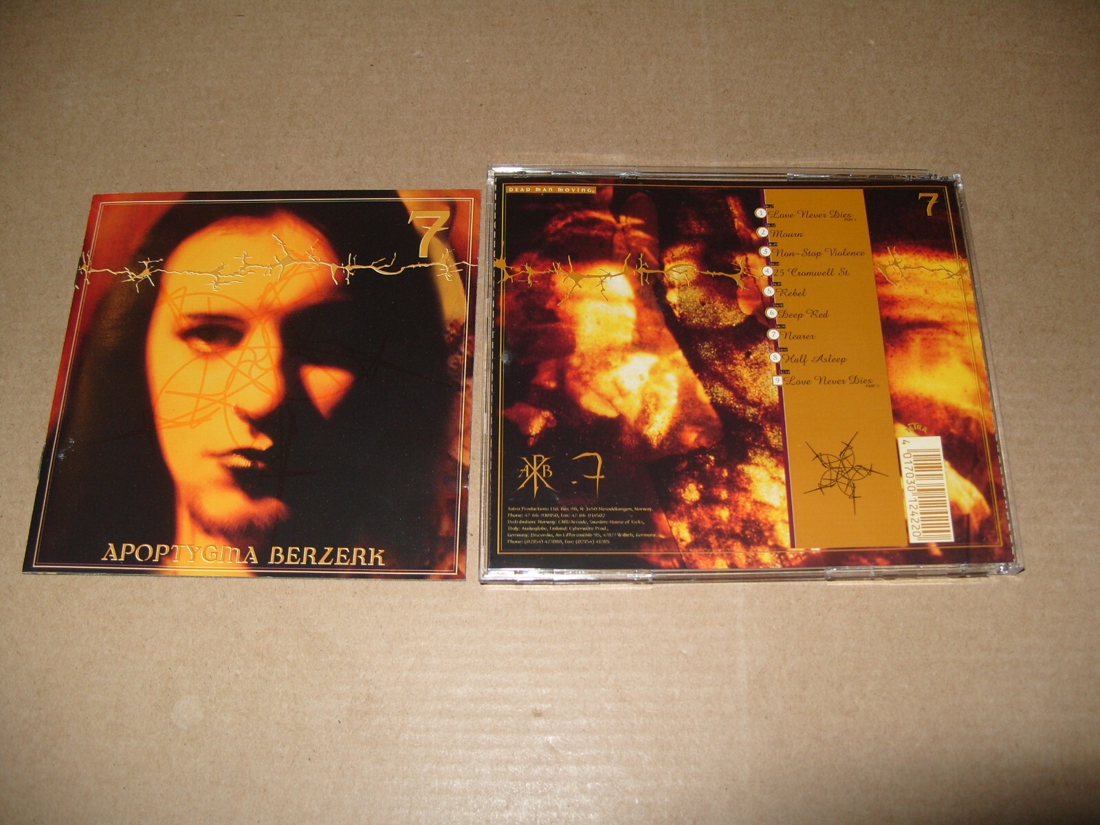 Apoptygma Berzerk  7 - 9 TRACK CD EXCELLENT / INLAYS VERY GOOD +CONDITION (C21)