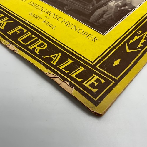 Sheet Music DIE DREIGROSCHENOPER Musik Fur Alle Kurt Weill Book Opera Antique - Foto 6 di 10