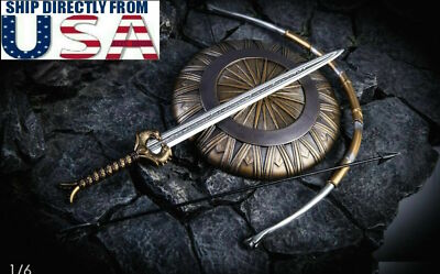 1/6 Wonder Woman Sword Shield Bow Model For 12'' Hot Toys TBLeague Figure U.S.A.