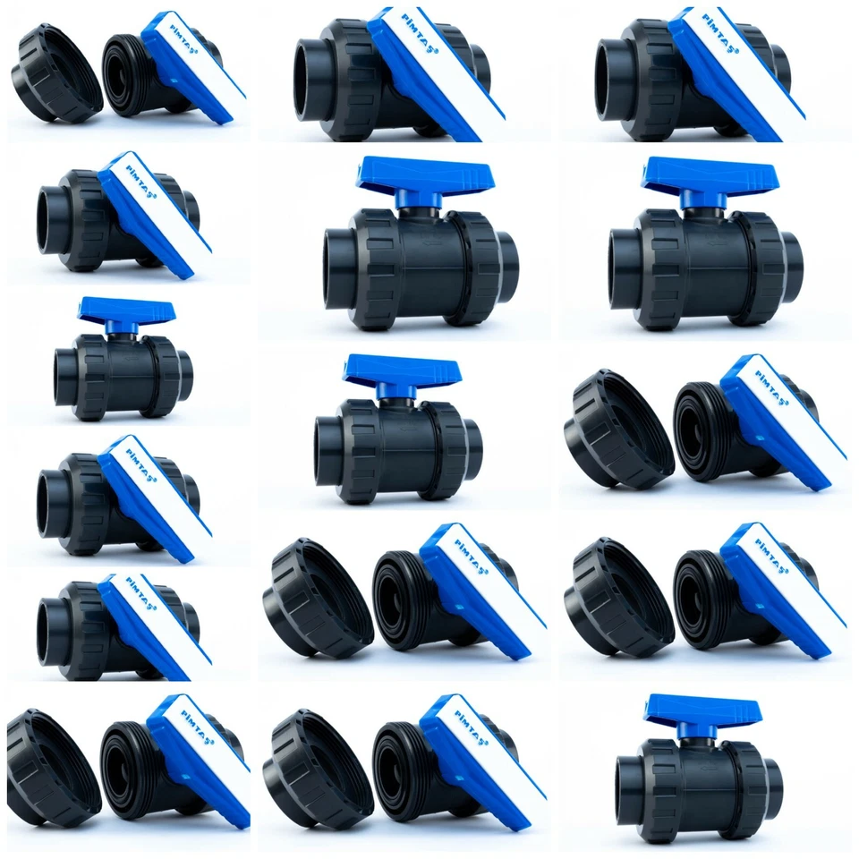 PVC-U Kugelhahn | PVC 3 Wege Kugelhahn | Pool Kugelhahn | Ø16-110mm | EU-Quality - Bild 2 von 4