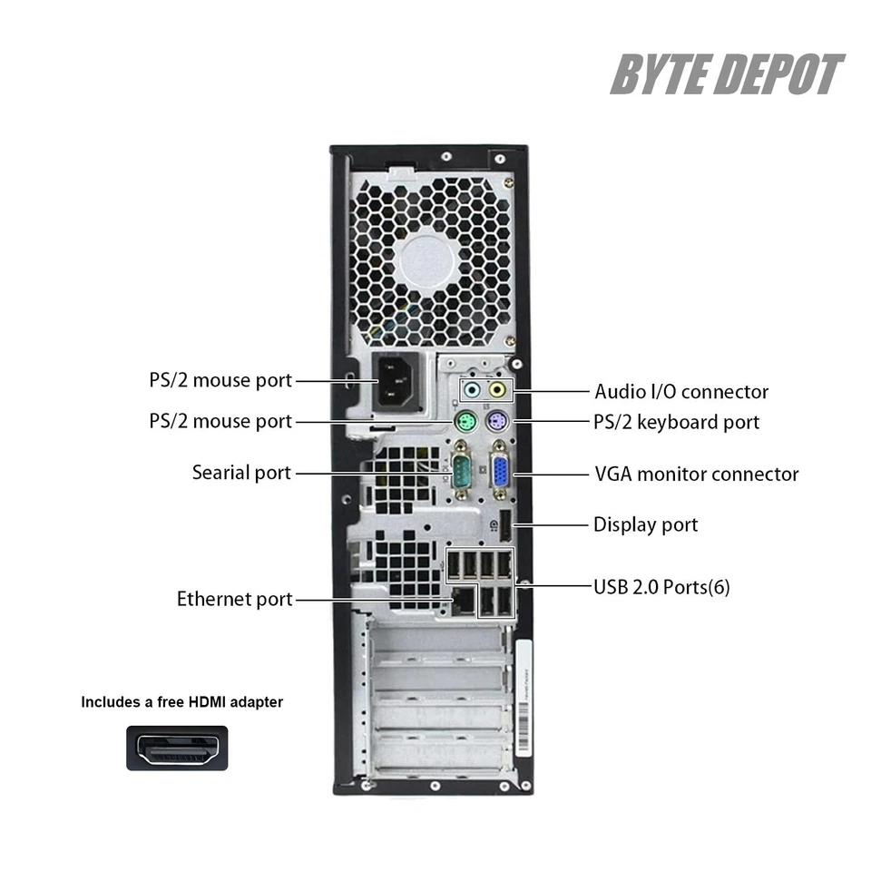HP Desktop Computer PC i7, 32GB RAM, up to 1TB SSD, Windows 11/10,DVD-RW - Image 4 of 4