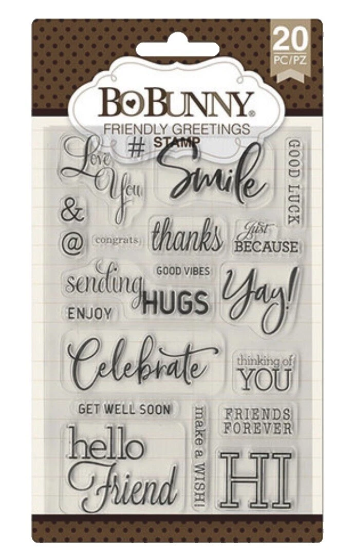 Bo Bunny palabras y frases Craft Sellos