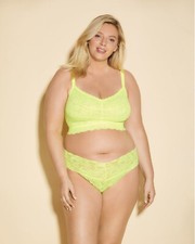 SALE - Cosabella Never Say Never Extended Cutie LR Thong in Neon Yellow - 1X, 2X