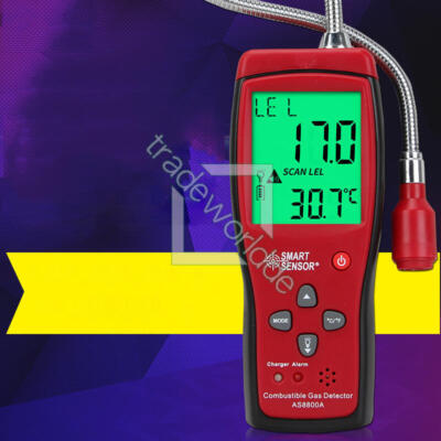 1PC AS8800A Smart Sensor Combustible Gas Leak Detector LCD LEL Gas Monitor