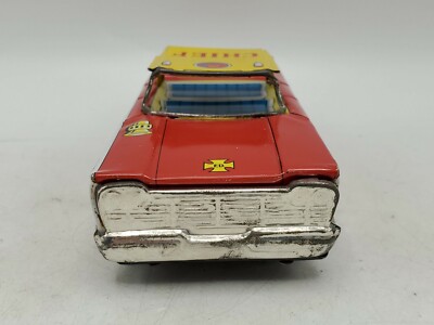 Rare Vintage Japan F.D. Fire Department Chief No.5 Tin Friction