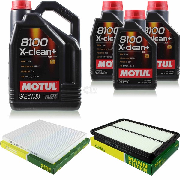 Motul 8 L 5W-30 MOTOR-ÖL+MANN-FILTER FüR KIA Sorento II XM 2.0 Crdi 4WD-image