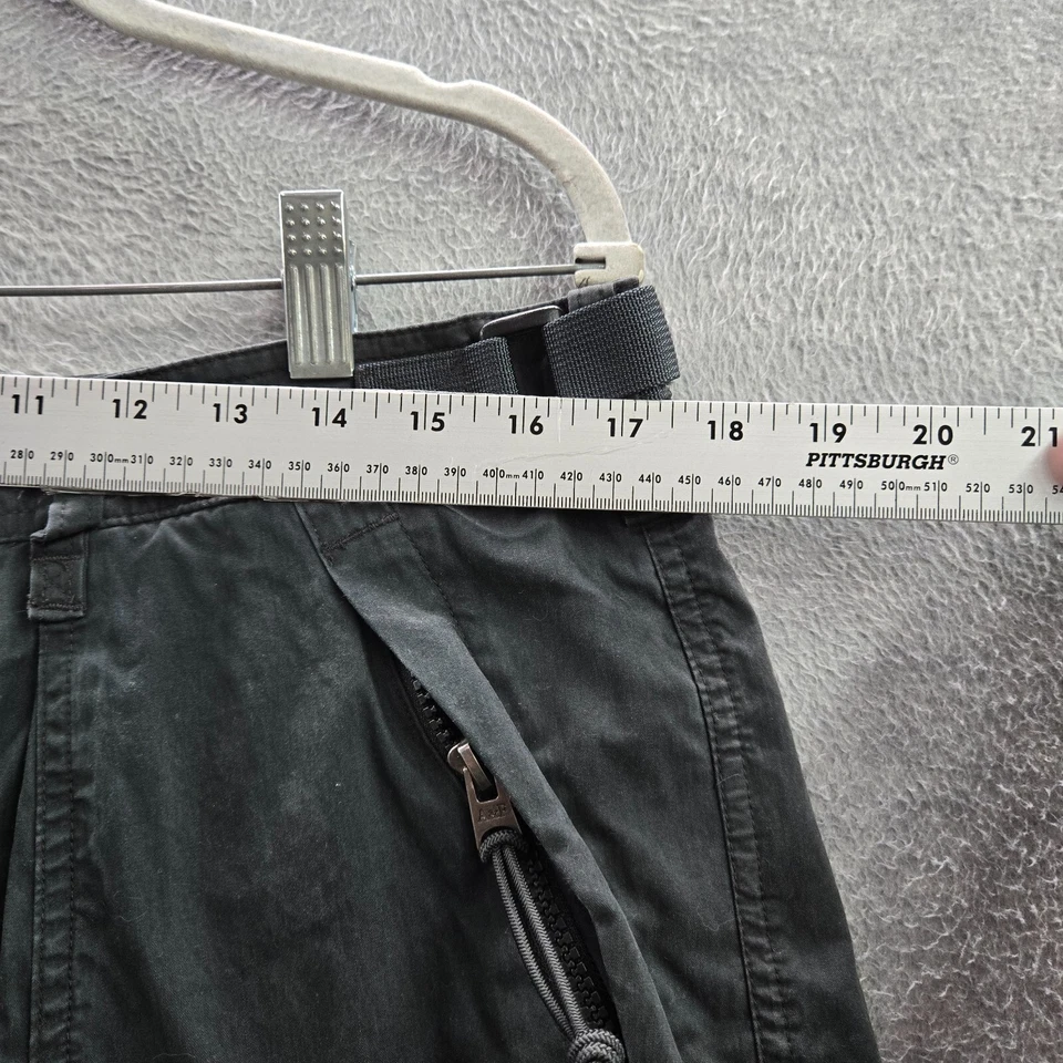 Abercrombie & Fitch Men Shorts 33 Black Military Cargo Pockets Utility Mid Rise - Image 3 of 4