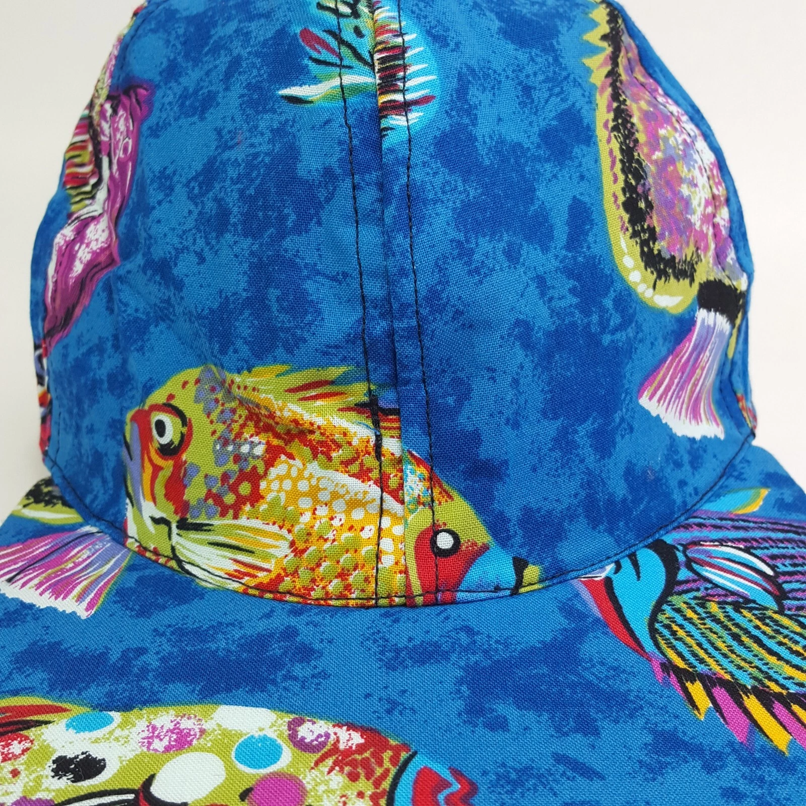 Vintage Tropical Fish USA Snapback Adjustable AOP Hat Baseball Cap Retro 90s
