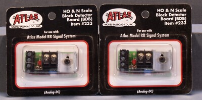 HO & N 2 Atlas 233 Block Detector Board (BDB) Atlas Model RR Signal System-NEW