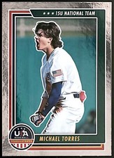 2022 Panini USA Baseball Stars & Stripes Longevity #86 Michael Torres Team USA
